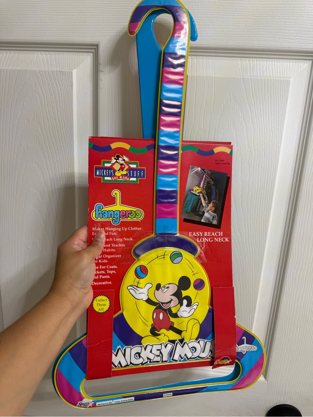 Mickey Mouse Kids' Blue & Multicolor Hanger Organizer